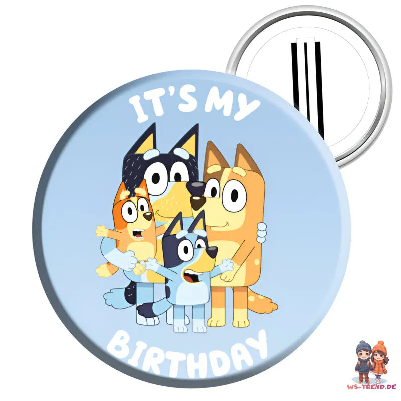 Bluey und Bingo Kinder 15 tlg Party Set Geburtstag Kinderparty Dekobild 141x200 cm - WS-Trend.de