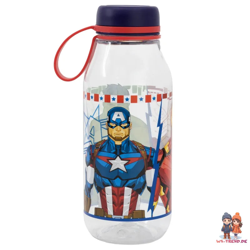 Marvel Avengers Wasserflasche Trinkflasche Flasche 460 ml - WS-Trend.de Sport Iron Man Hulk