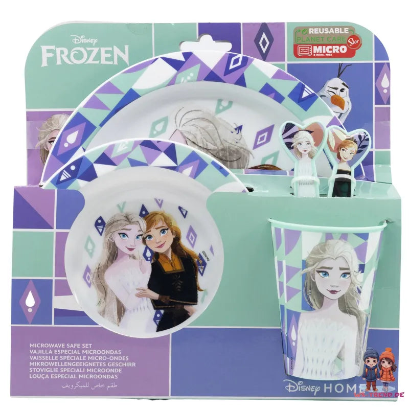 Disney Die Eiskönigin Elsa Kinder Geschirr-Set 5 teilig Becher Teller Schüssel - WS-Trend.de