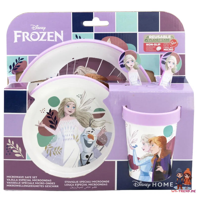 Disney Die Eiskönigin Elsa Geschirr-Set 5 teilig Becher Teller Schüssel Besteck - WS-Trend.de