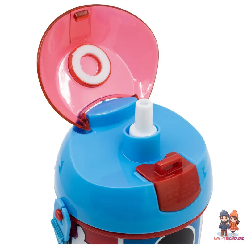 Disney Mickey Maus und Donald Wasserflasche Flasche mit Trinkhalm Gurt - WS-Trend.de