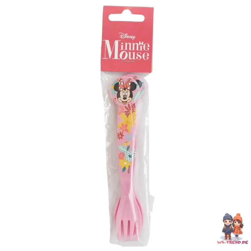 Disney Minnie Maus 4 teiliges Lunch Set Brotdose Alu-Trinkflasche - Löffel Gabel - WS-Trend.de