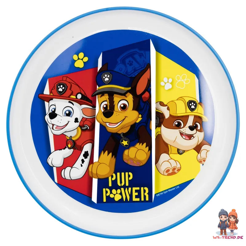 Paw Patrol Kinder Geschirr-Set 3 teilig Becher Teller Schüssel - WS-Trend.de