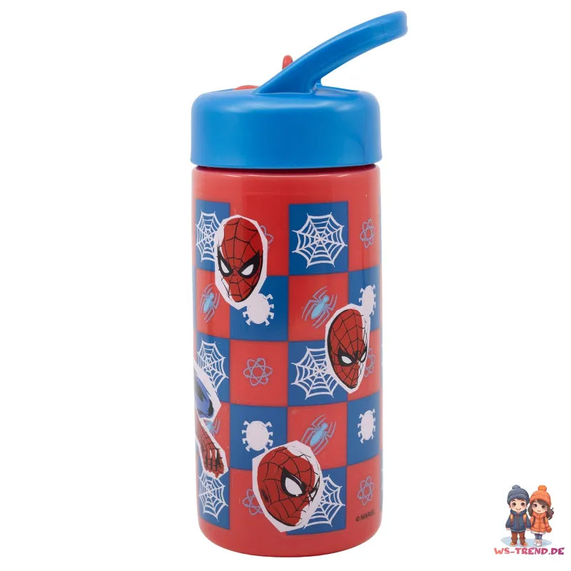 Marvel Spiderman Wasserflasche Trinkflasche Flasche 410 ml - WS-Trend.de Sportflasche