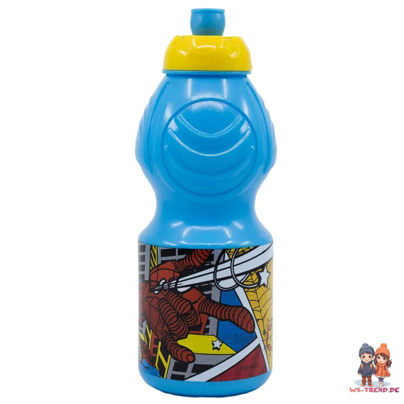Marvel Spiderman 4 teiliges Set Lunchbox mit Trinkbecher und Besteck - WS-Trend.de Lunch - Brotdose - Trinkflasche