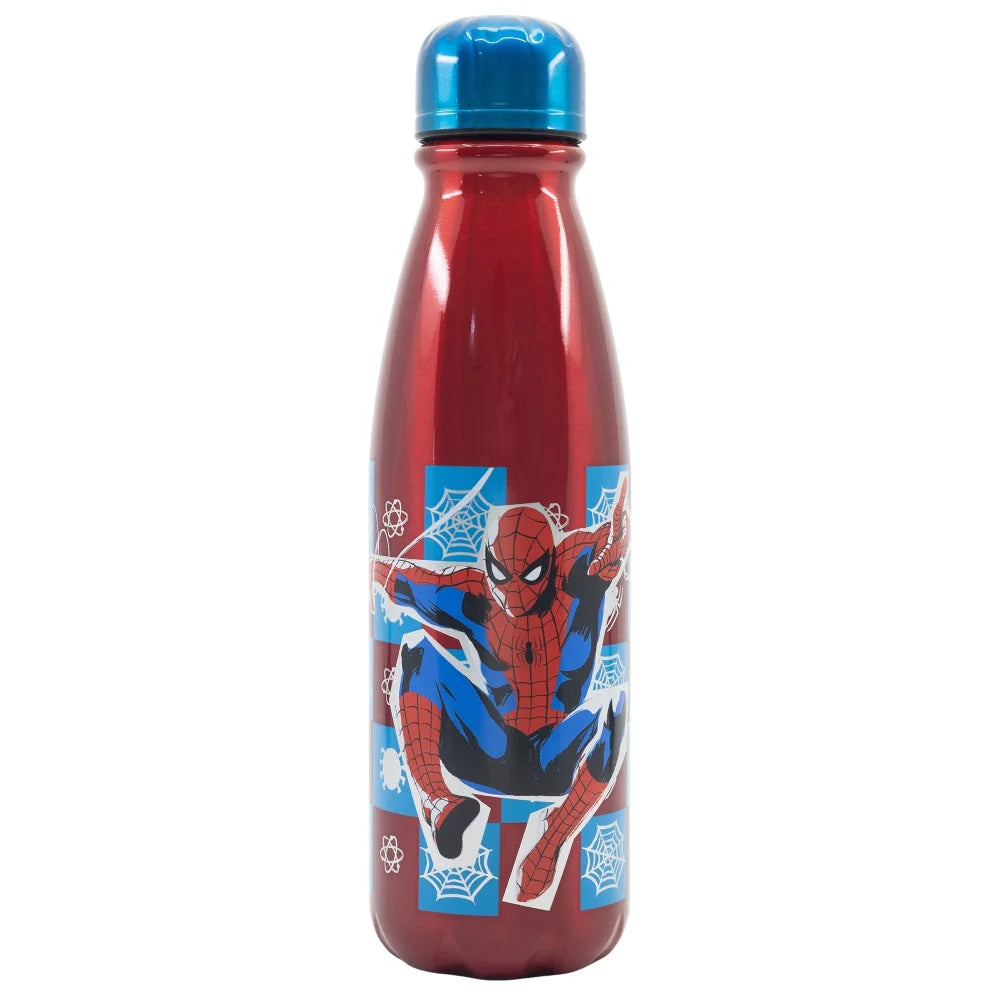 Marvel Spiderman ALU - Wasserflasche Trinkflasche Flasche 600 ml - WS-Trend.de - Sportflasche