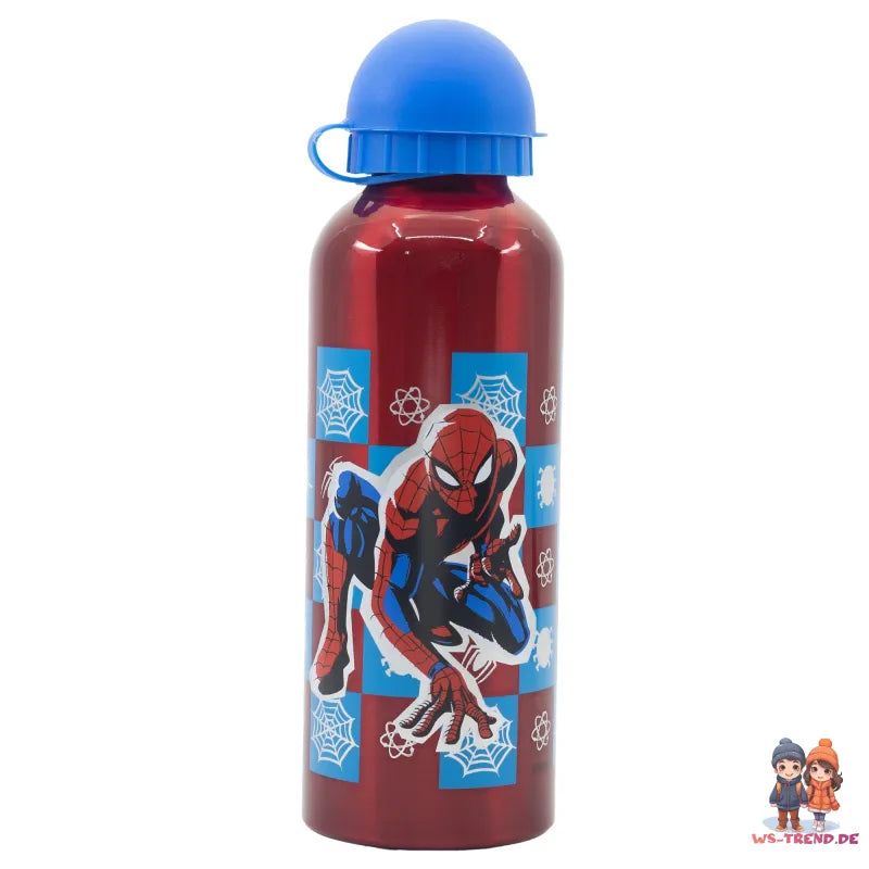Marvel Spiderman ALU - Wasserflasche Trinkflasche Flasche 530 ml - WS-Trend.de - Sportflasche