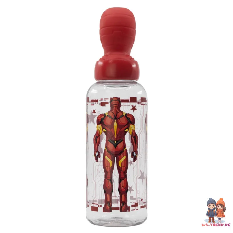 Marvel Avengers Iron Man 3D Kopf Wasserflasche Trinkflasche Flasche 560 ml WS Trend.de