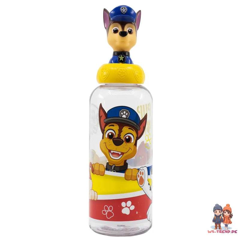 Paw Patrol Chase 3D Figur Deckel Wasserflasche Trinkflasche Flasche 560 ml WS Trend.de