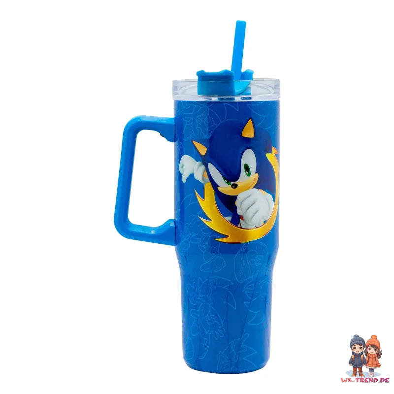 Sonic the Hedgehog Edelstahl XL Iso Kaffeebecher Thermobecher To-Go 940 ml - WS-Trend.de