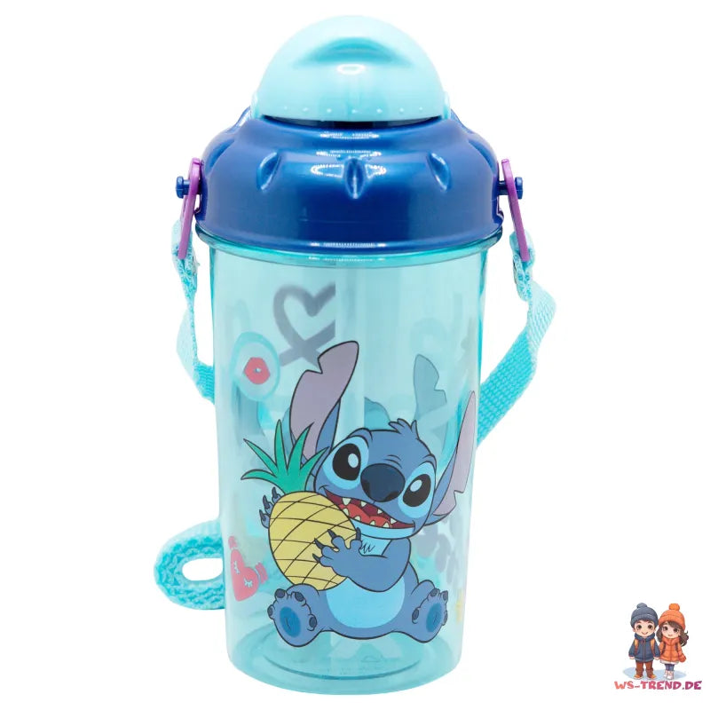 Disney Lilo und Stitch Angel Kinder Trinkflasche Flasche mit Halm 465 ml - WS-Trend.de