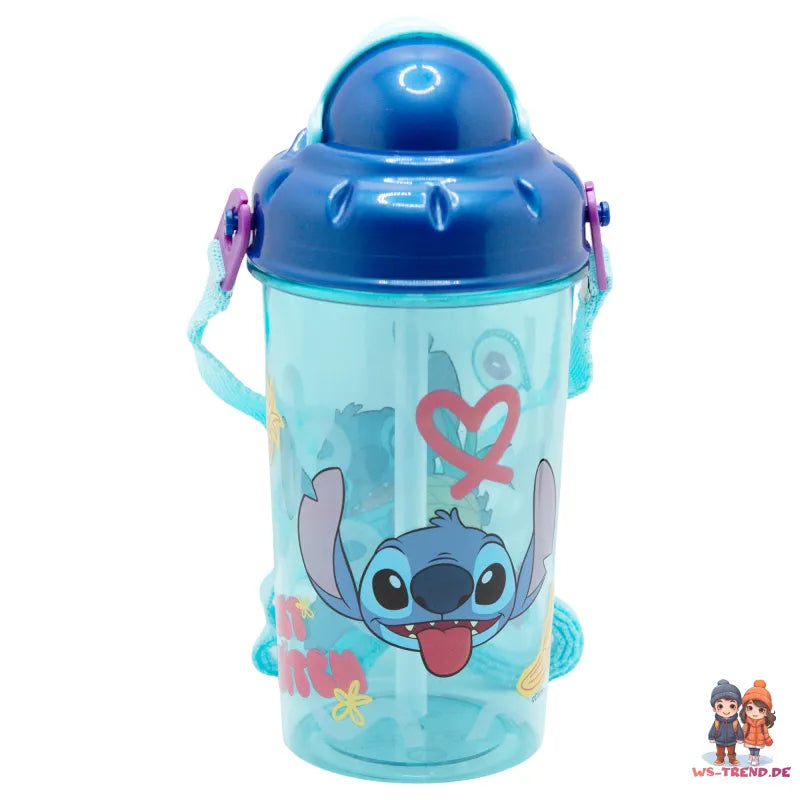 Disney Lilo und Stitch Angel Kinder Trinkflasche Flasche mit Halm 465 ml - WS-Trend.de