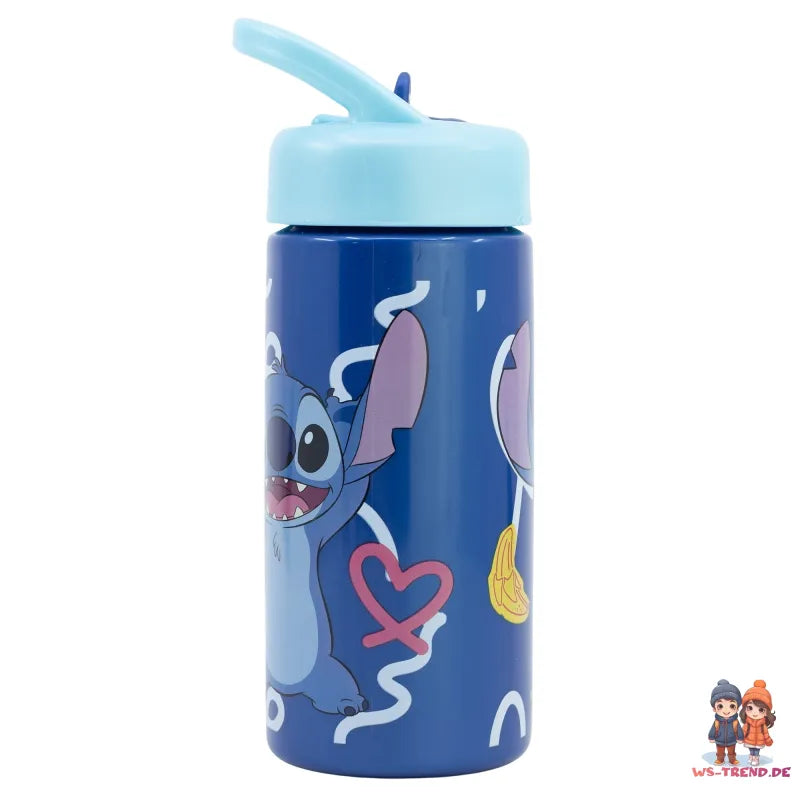 Disney Stitch Kinder Wasserflasche Trinkflasche Flasche mit Haltegriff 410 ml - WS-Trend.de