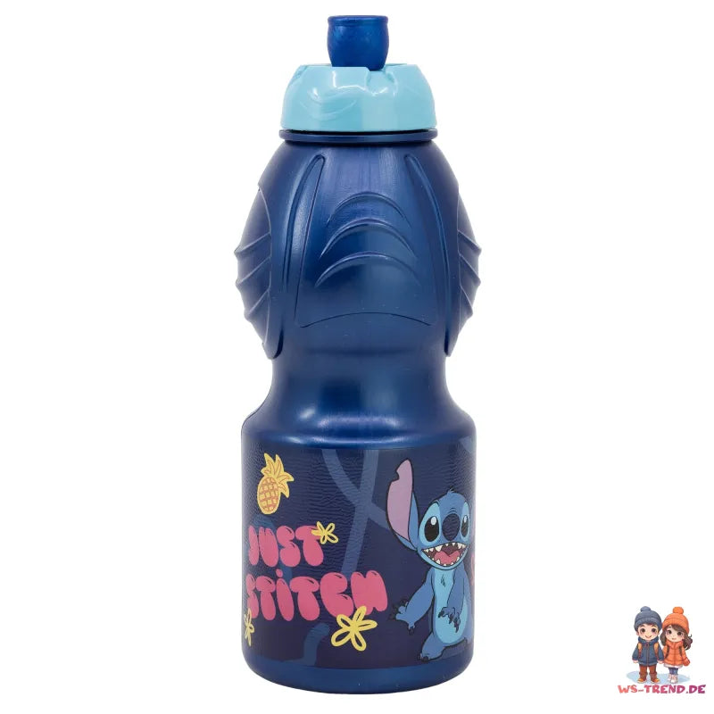 Disney Stitch 2 tlg. Lunch Set Brotdose mit 3 Kammern Trinkflasche 400 ml - WS-Trend.de