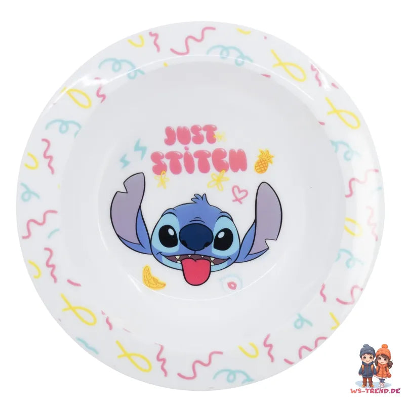 Disney Stitch Kinder Geschirr-Set 3 teilig Becher Teller Schüssel - WS-Trend.de