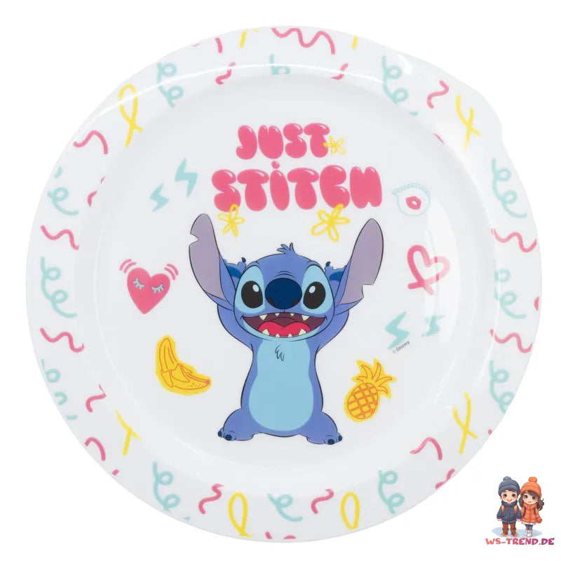 Disney Stitch Kinder Geschirr-Set 3 teilig Becher Teller Schüssel - WS-Trend.de