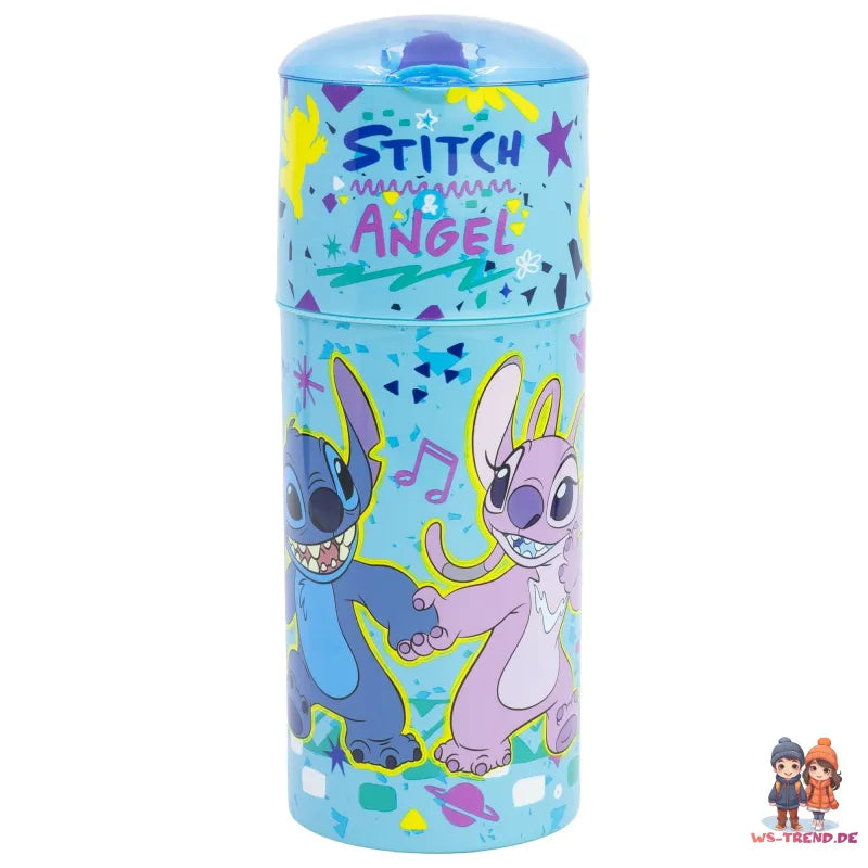 Disney Lilo und Stitch Angel Kinder Trinkflasche Flasche mit Halm 350 ml - WS-Trend.de