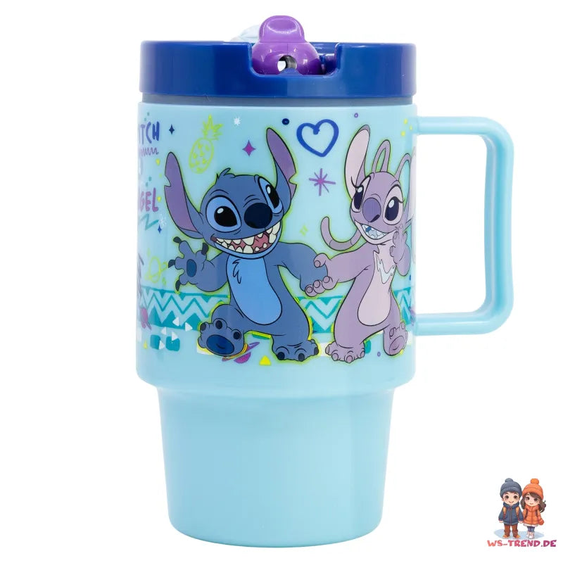 Disney Lilo und Stitch Angel Kinder Trinkbecher Becher mit Halm 530 ml - WS-Trend.de