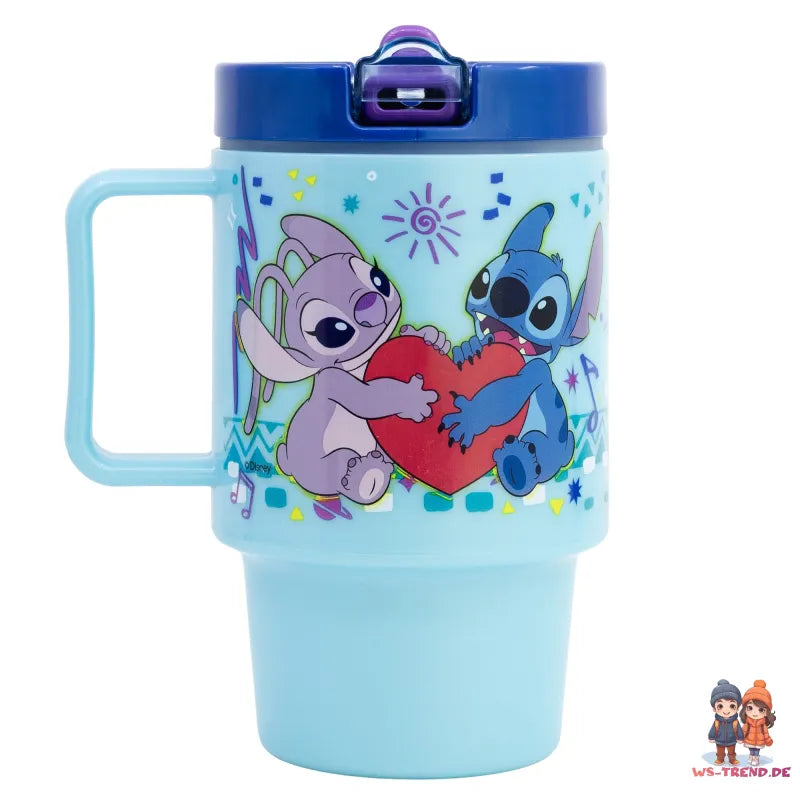 Disney Lilo und Stitch Angel Kinder Trinkbecher Becher mit Halm 530 ml - WS-Trend.de