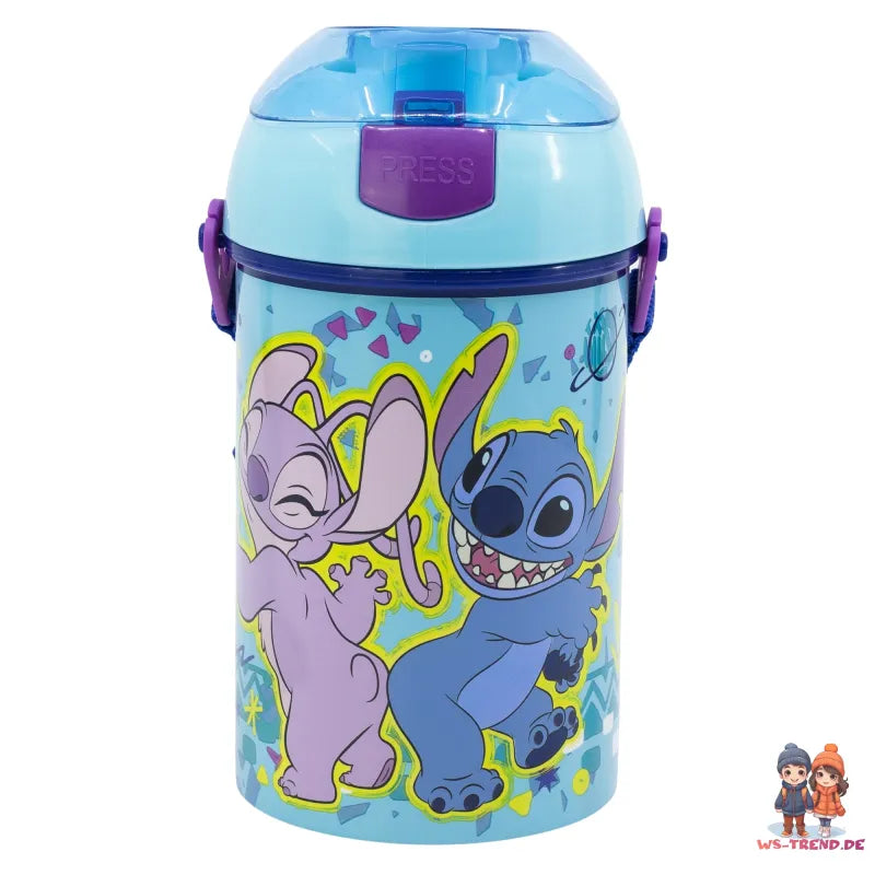 Disney Lilo und Stitch Angel Kinder Trinkflasche Flasche mit Halm 450 ml - WS-Trend.de