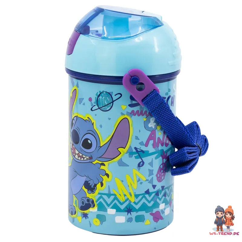 Disney Lilo und Stitch Angel Kinder Trinkflasche Flasche mit Halm 450 ml - WS-Trend.de