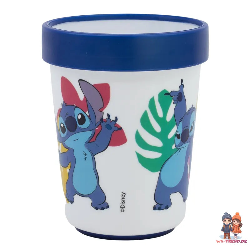 Disney Stitch Kinder Geschirr-Set 3 teilig Becher Teller Schüssel antirutsch - WS-Trend.de