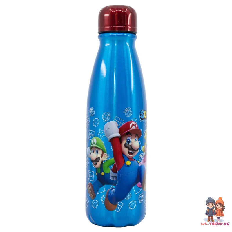 Super Mario Luigi Peach Aluminium Trinkflasche Wasserflasche Flasche 600 ml - WS-Trend.de