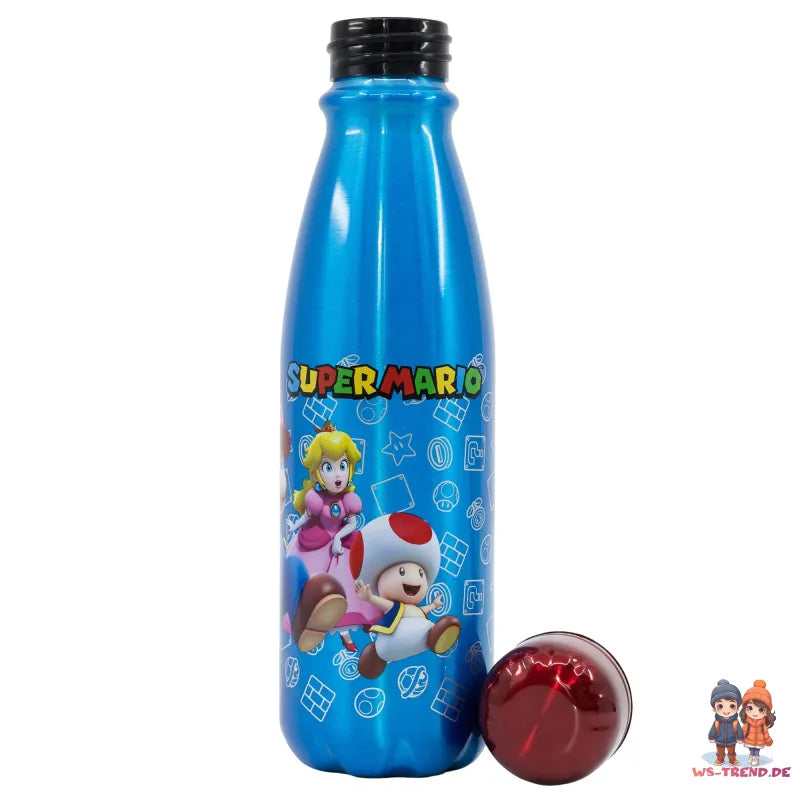 Super Mario Luigi Peach Aluminium Trinkflasche Wasserflasche Flasche 600 ml - WS-Trend.de