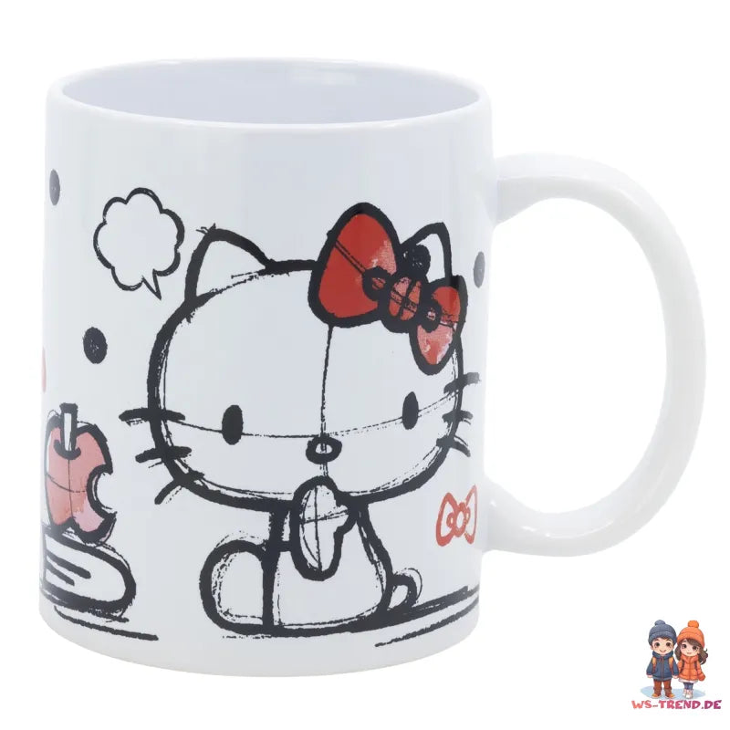 HEllo Kitty Keramik Kaffeetasse Teetasse Tasse Geschenkidee 325 ml - WS-Trend.de