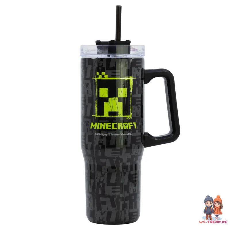 Minecraft Creeper Edelstahl XL Iso Kaffeebecher Thermobecher To-Go 940 ml - WS-Trend.de