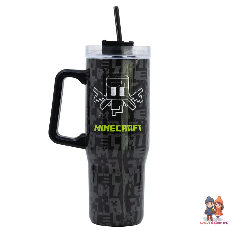 Minecraft Creeper Edelstahl XL Iso Kaffeebecher Thermobecher To-Go 940 ml - WS-Trend.de