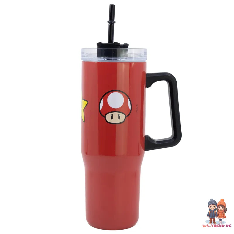 Super Mario Edelstahl XL Iso Kaffeebecher Thermobecher To Go 940 ml WS Trend.de