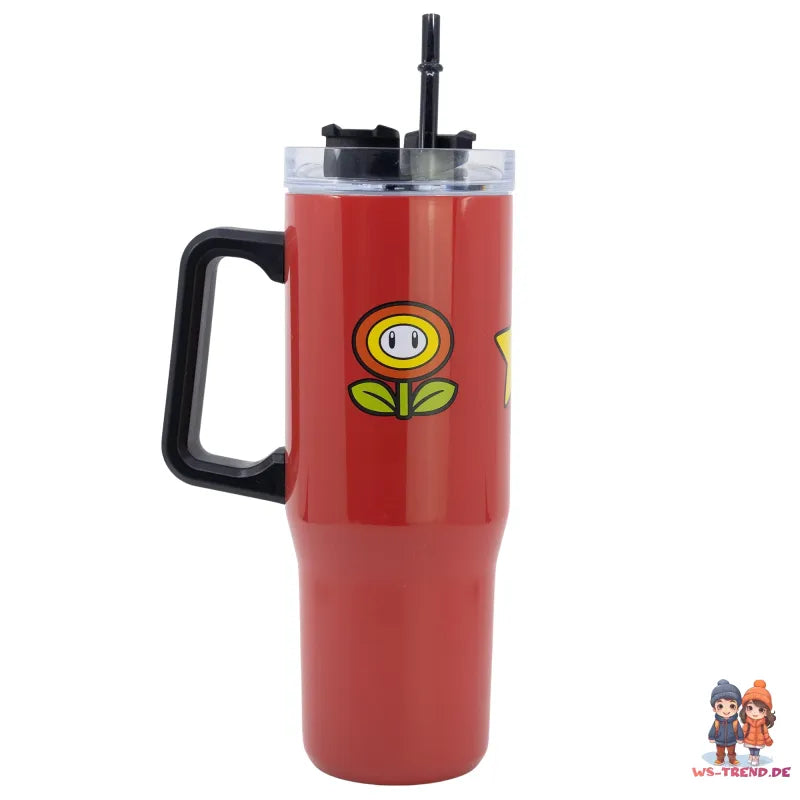 Super Mario Edelstahl XL Iso Kaffeebecher Thermobecher To Go 940 ml WS Trend.de