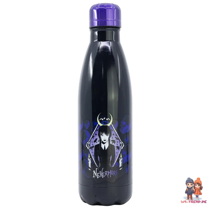 Netflix Wednesday Edelstahl Sportflasche Wasserflasche Trinkflasche Flasche - WS-Trend.de