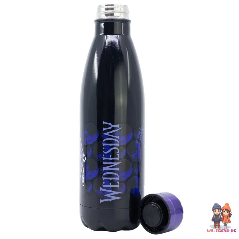 Netflix Wednesday Edelstahl Sportflasche Wasserflasche Trinkflasche Flasche - WS-Trend.de