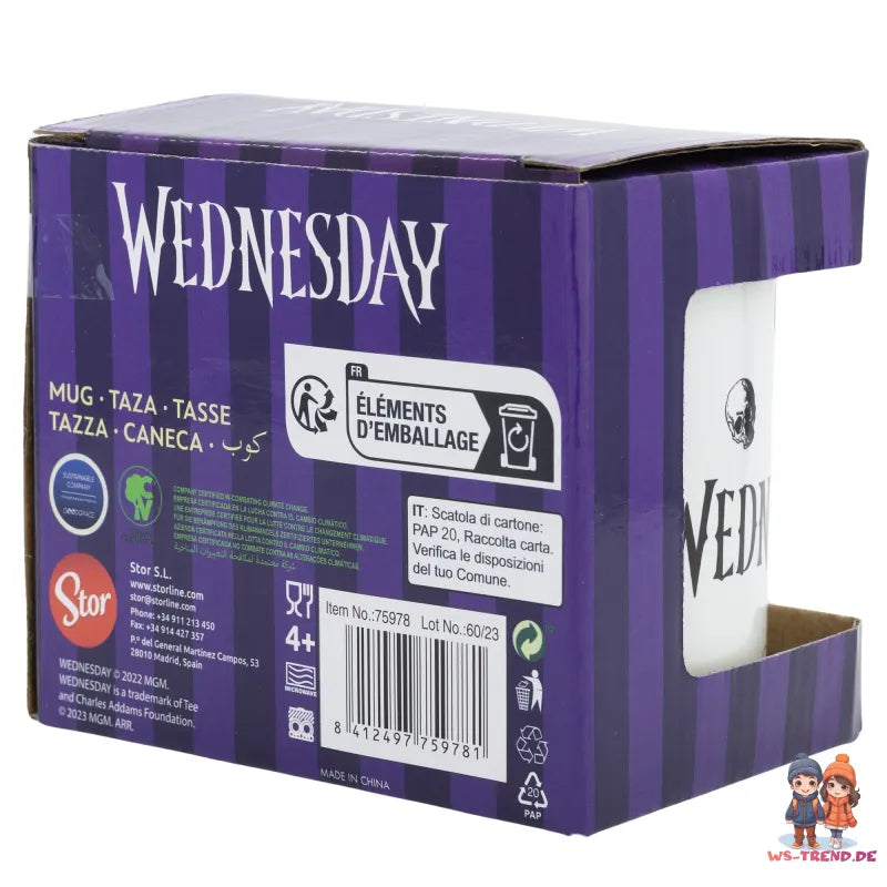 Wednesday Teetasse Tasse Kaffeetasse Geschenkidee 330 ml - WS-Trend.de Netflix