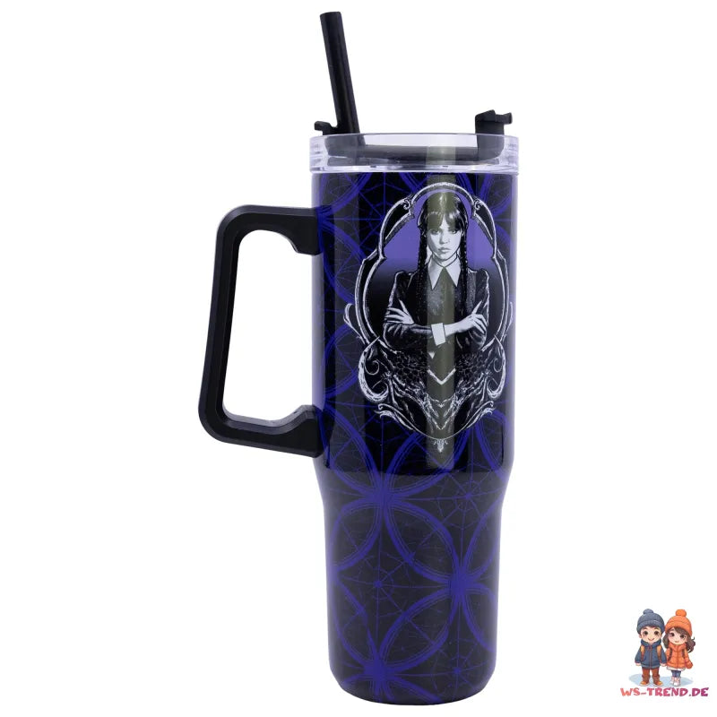 Wednesday Edelstahl XL Iso Kaffeebecher Thermobecher To-Go 940 ml - WS-Trend.de