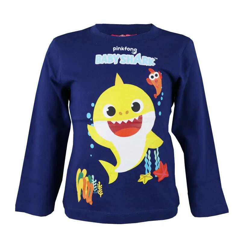Baby Shark Hai Kinder Langarmshirt WS Trend.de Jungen langarm Shirt 92 116 Baumwolle