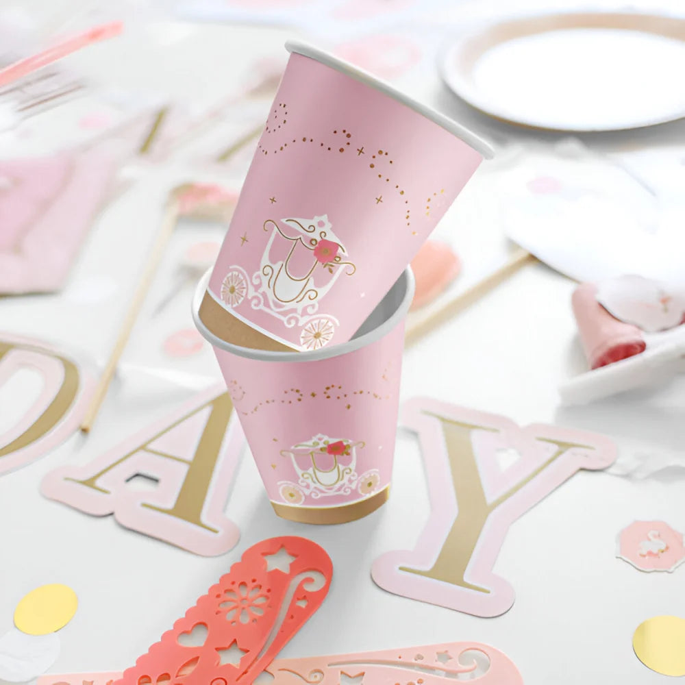 Schwan Schloß Geburtstag Deko Set 33 tlg. Geschirr Kinder Partyset Tischdecke - WS-Trend.de