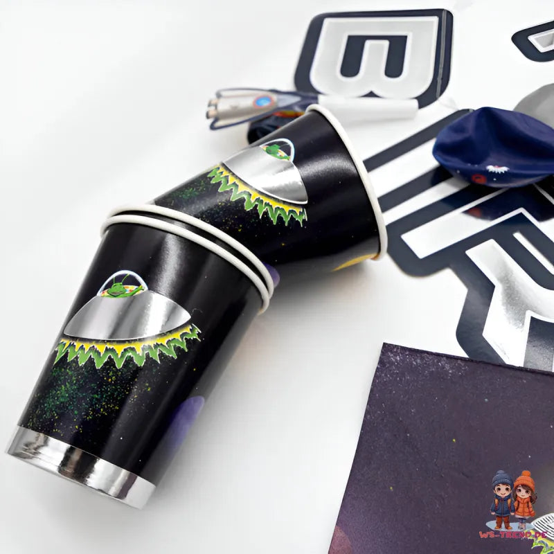 Astronaut Weltraum Geburtstag Deko Set 33 tlg. Geschirr Kinder Partyset WS Trend.de