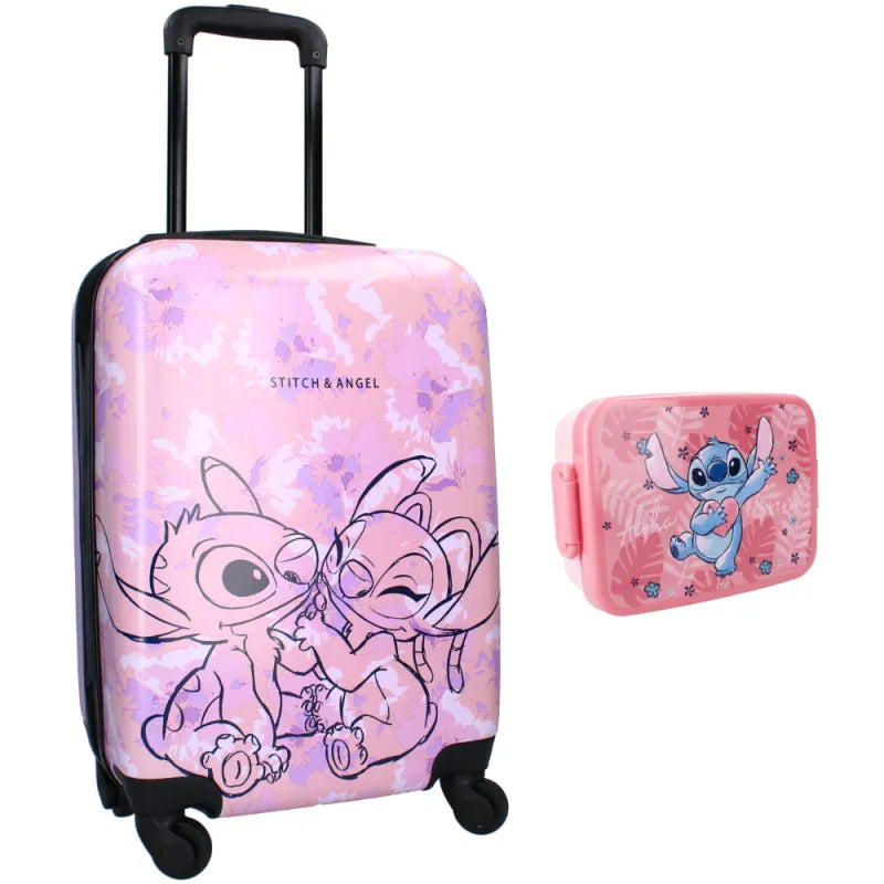 Disney Lilo und Stitch Angel 2 tlg. Set Trolley Koffer Reisekoffer plus Lunchbox - WS-Trend.de