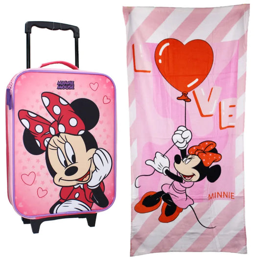Disney Minnie Maus 2 tlg. Set Kinder Trolley Koffer Reisekoffer plus Strandtuch - WS-Trend.de
