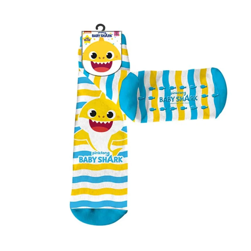 Baby Shark Kinder lange ABS Socken Stopersocken anti Rutsch 2er Gr. 19 30 WS Trend.de