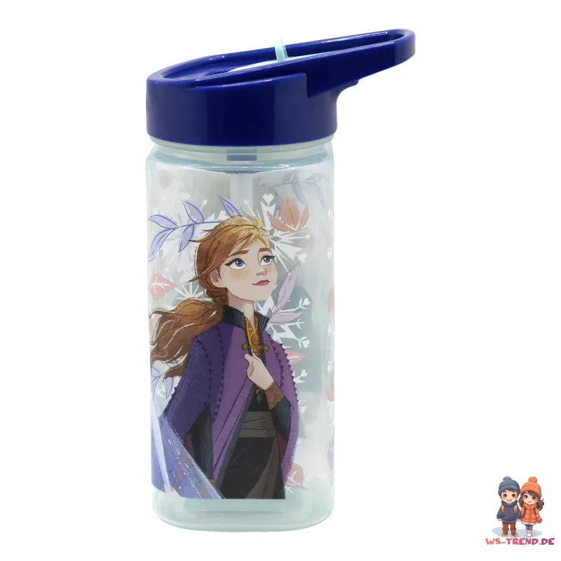 Disney Die Eiskönigin Elsa Anna Kinder Trinkflasche Flasche mit Halm 510 ml - WS-Trend.de