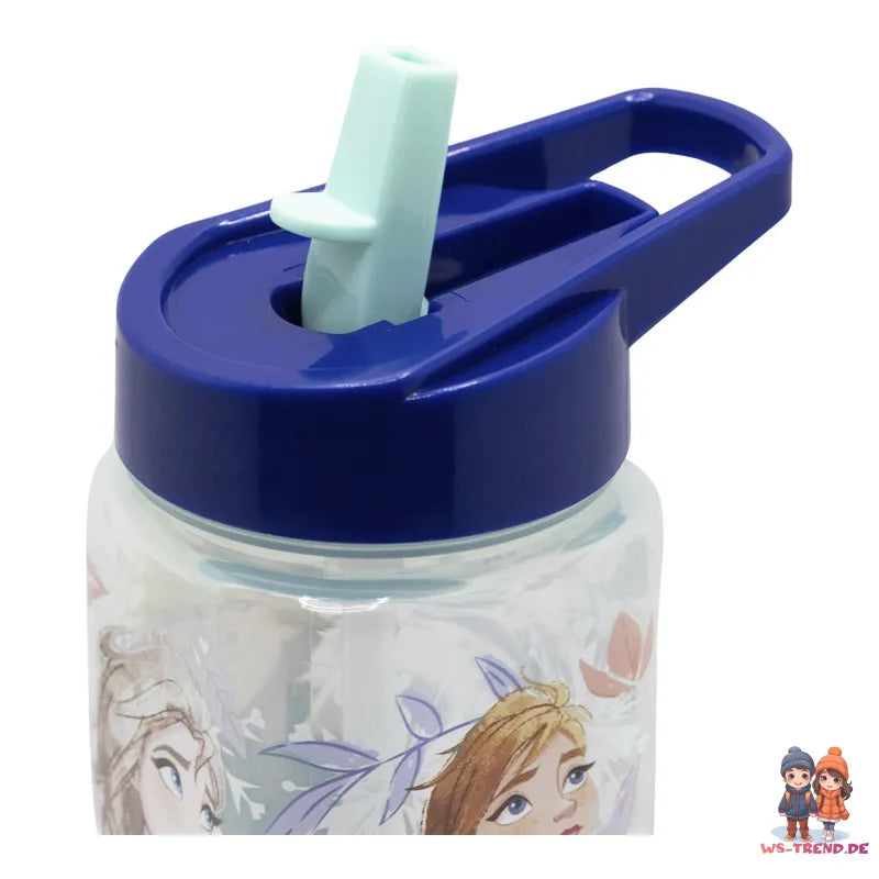 Disney Die Eiskönigin Elsa Anna Kinder Trinkflasche Flasche mit Halm 510 ml - WS-Trend.de