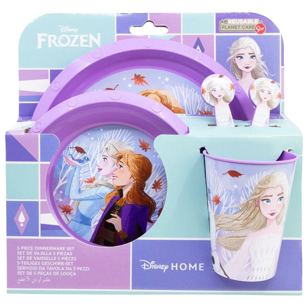 Disney Die Eiskönigin Elsa Kinder Geschirr-Set 5 teilig Becher Teller Schüssel - WS-Trend.de