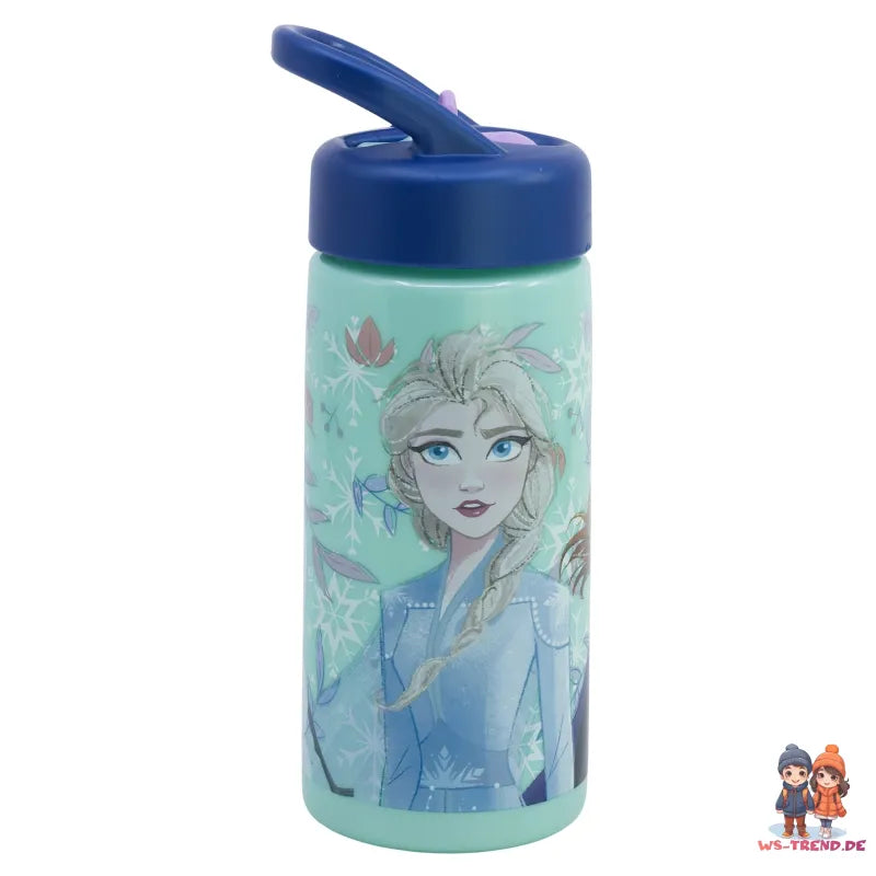 Disney Die Eiskönigin Elsa Anna Kinder Trinkflasche Flasche mit Halm 410 ml - WS-Trend.de