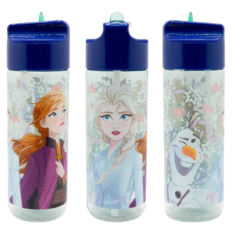Disney Die Eiskönigin Elsa Anna Kinder Trinkflasche Flasche mit Halm 430 ml - WS-Trend.de