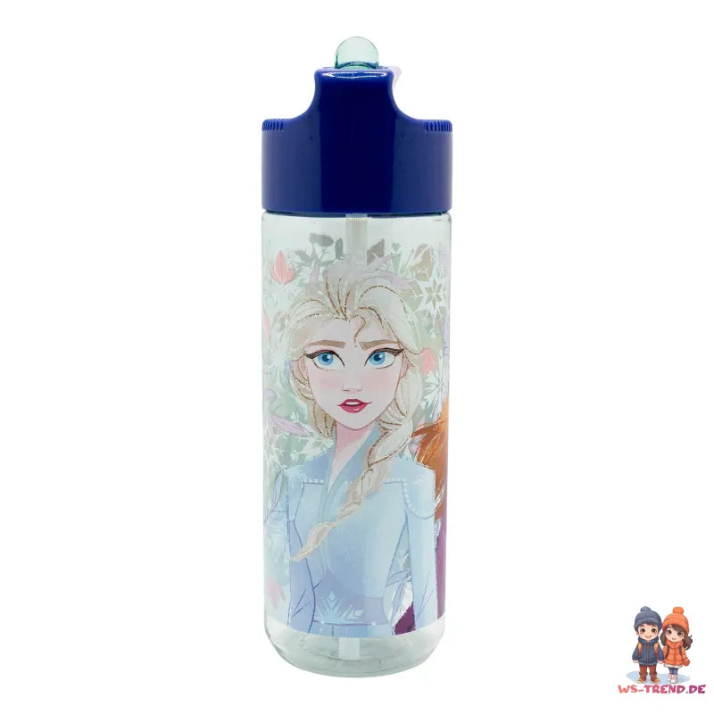Disney Die Eiskönigin Elsa Anna Kinder Trinkflasche Flasche mit Halm 430 ml - WS-Trend.de