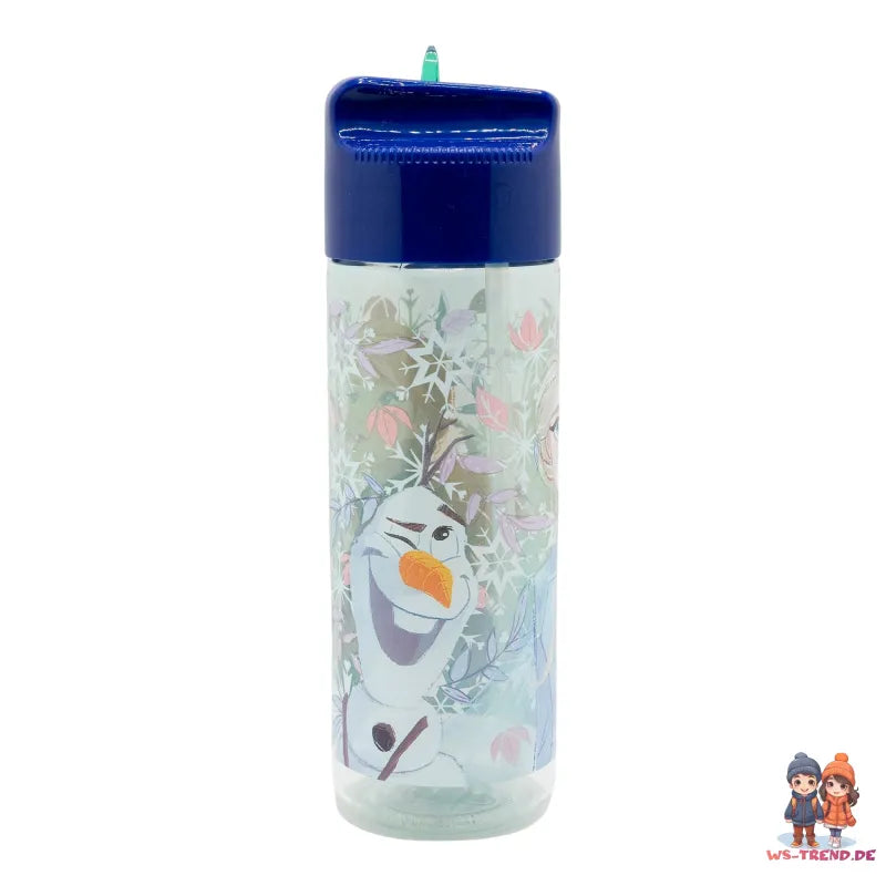 Disney Die Eiskönigin Elsa Anna Kinder Trinkflasche Flasche mit Halm 430 ml - WS-Trend.de